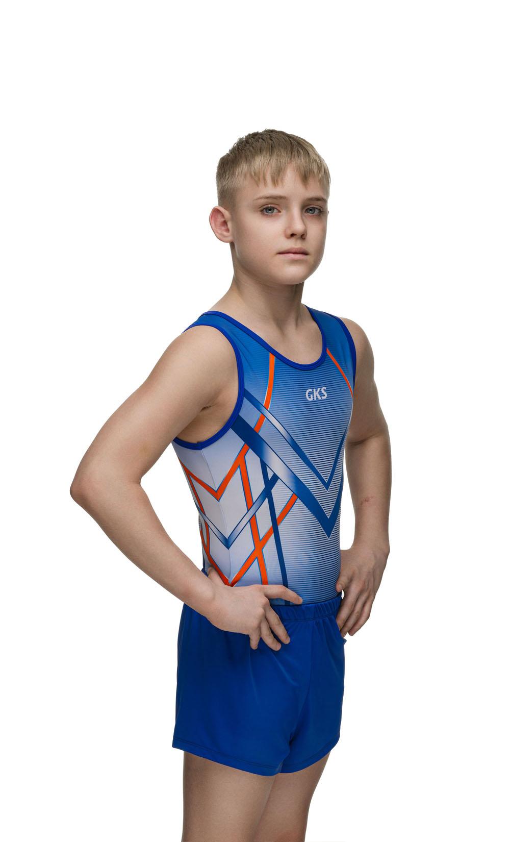 Купальник мужской для спортивной гимнастики GK Sport 201-55 синий