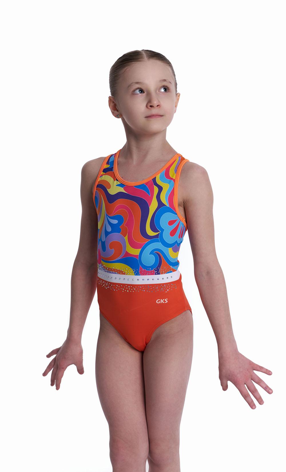 Купальник женский для спортивной гимнастики  GK Sport 202-190 спинка борцовка