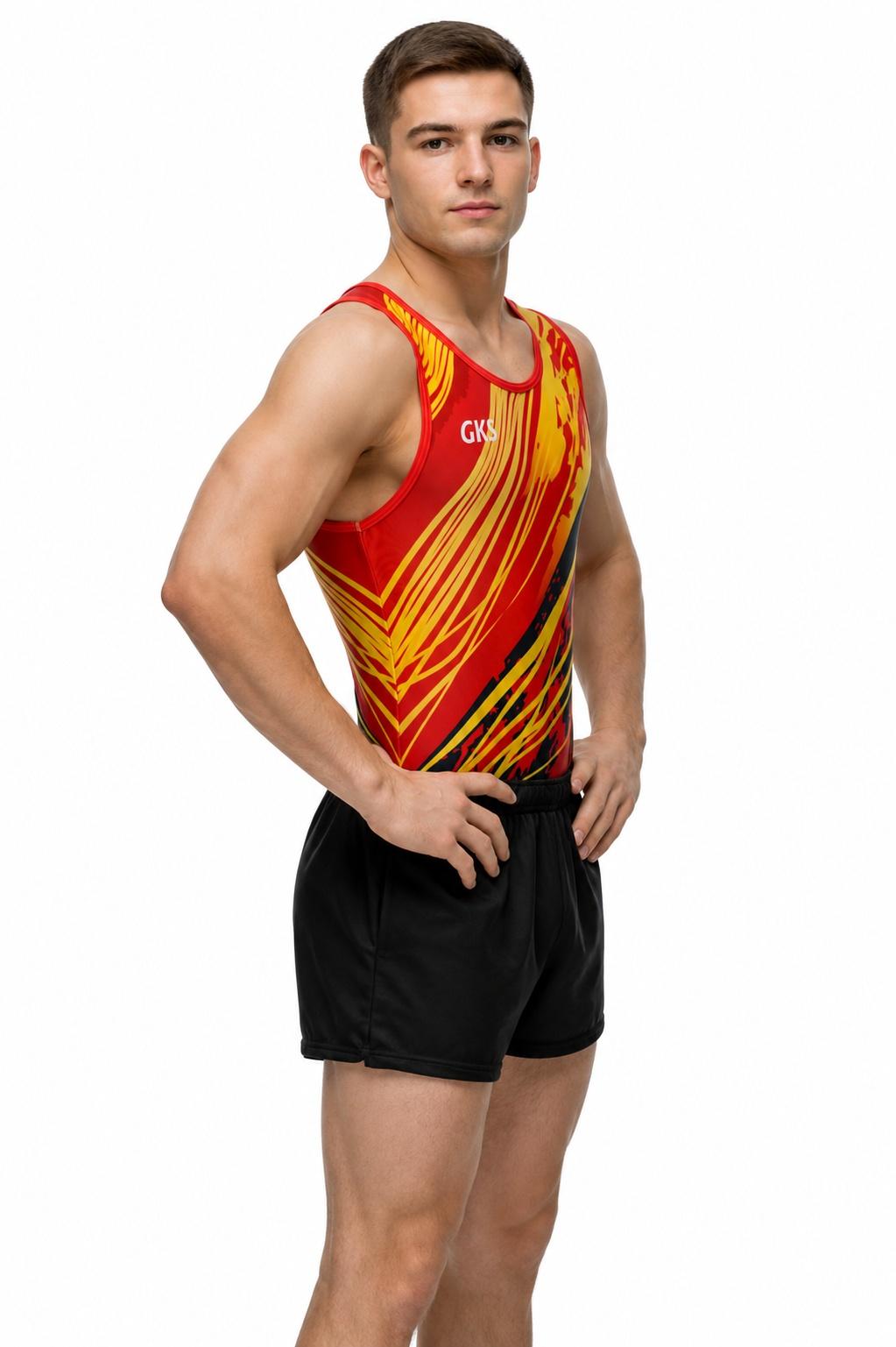 Купальник мужской для спортивной гимнастики GK Sport 0201-25 без рукава