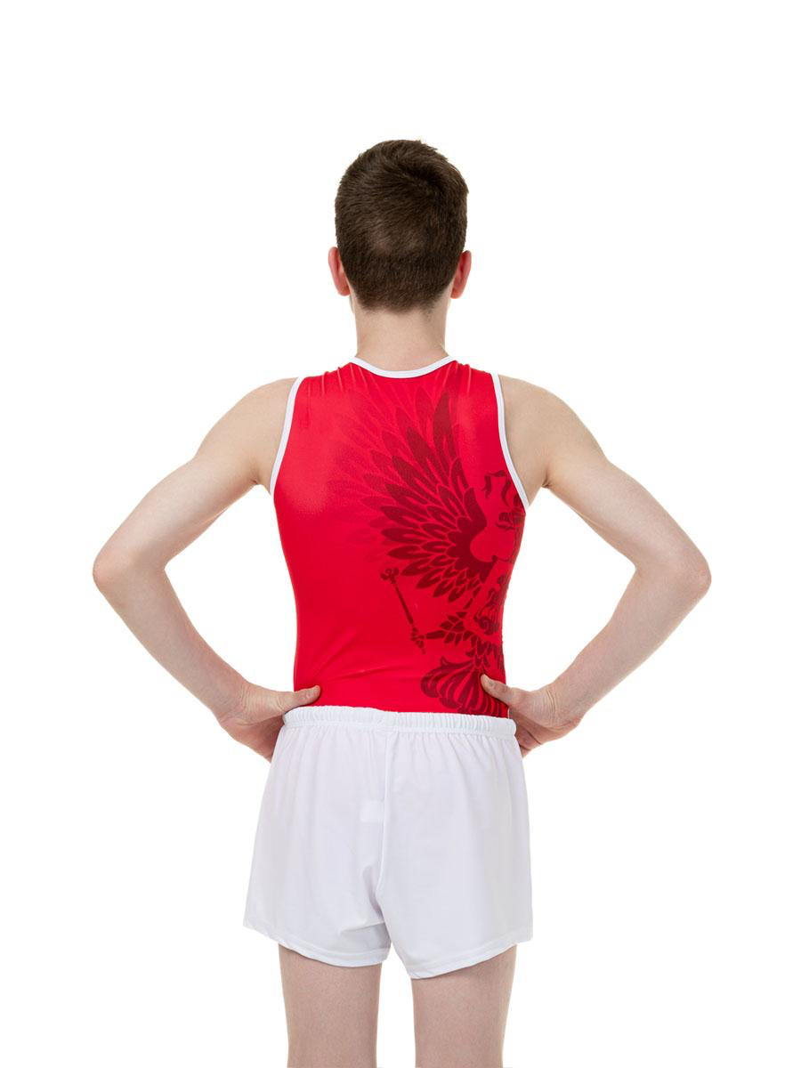 Купальник мужской для спортивной гимнастики GK Sport GK Sport 0201-3 Красный без рукава