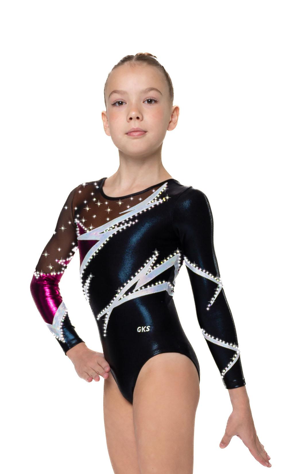 Купальник женский для гимнастики GK Sport 555-94 с длинным рукавом