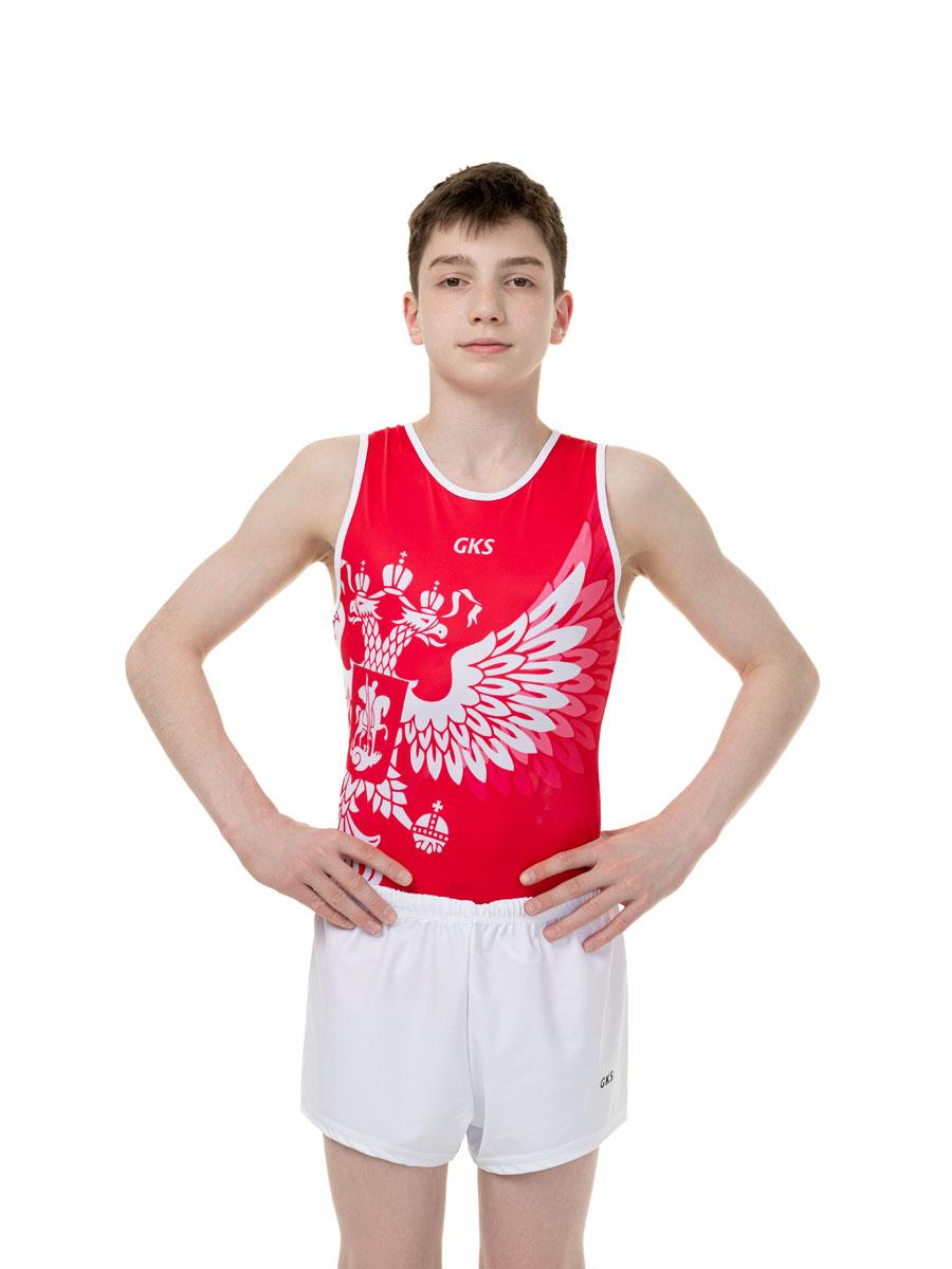 Купальник мужской для спортивной гимнастики GK Sport NN 201-3 Красный без рукава