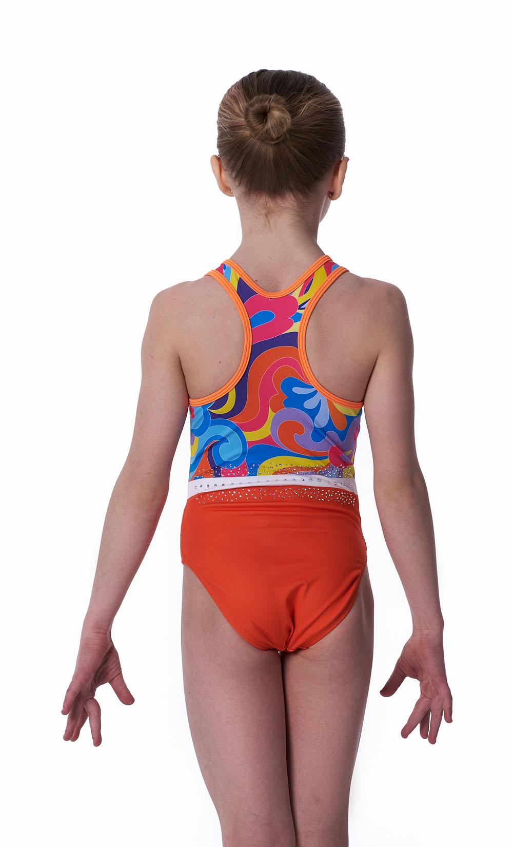 Купальник женский для спортивной гимнастики  GK Sport 202-190 спинка борцовка