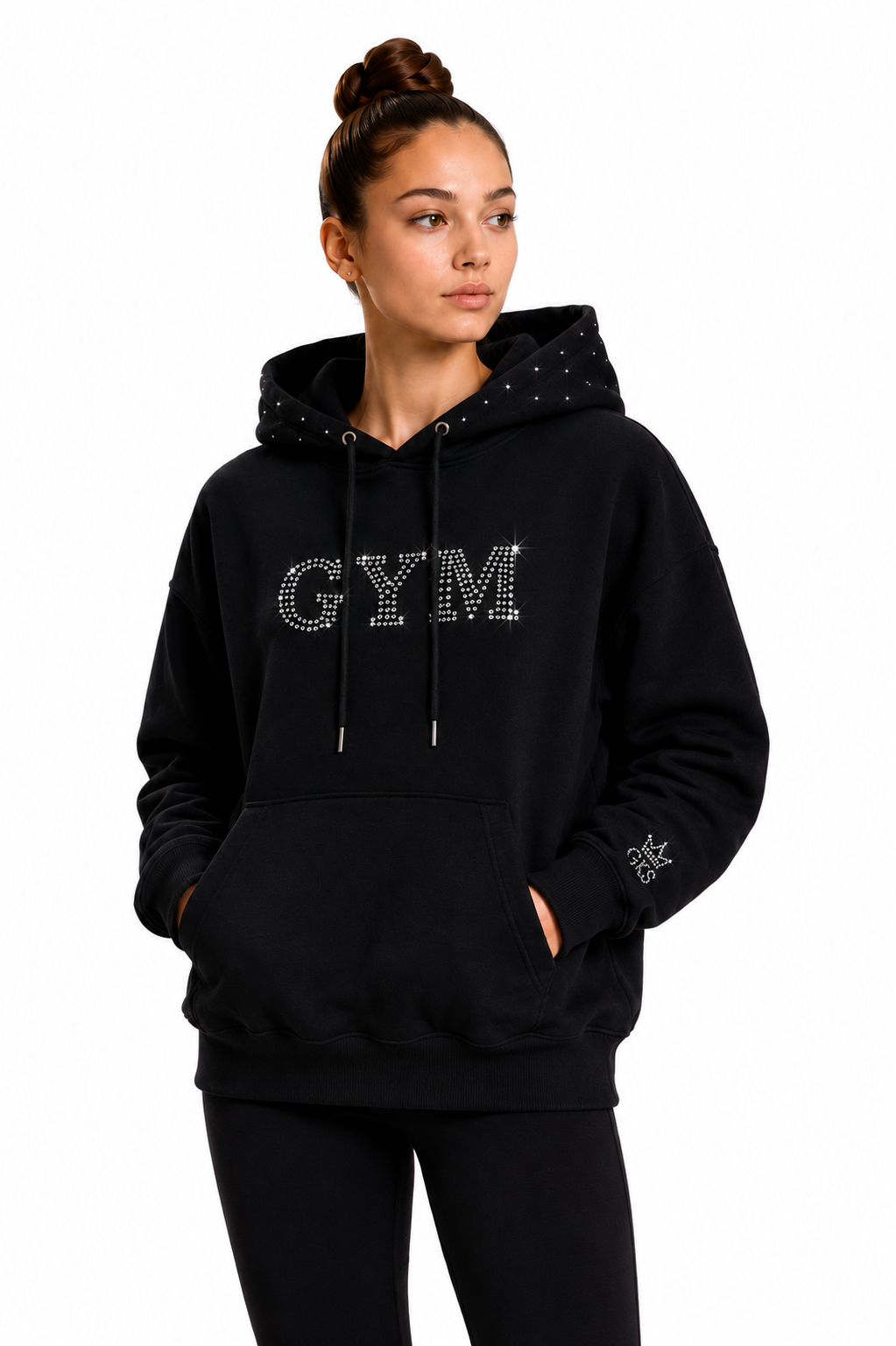 Худи женское GK Sport 0208-01 со стразами