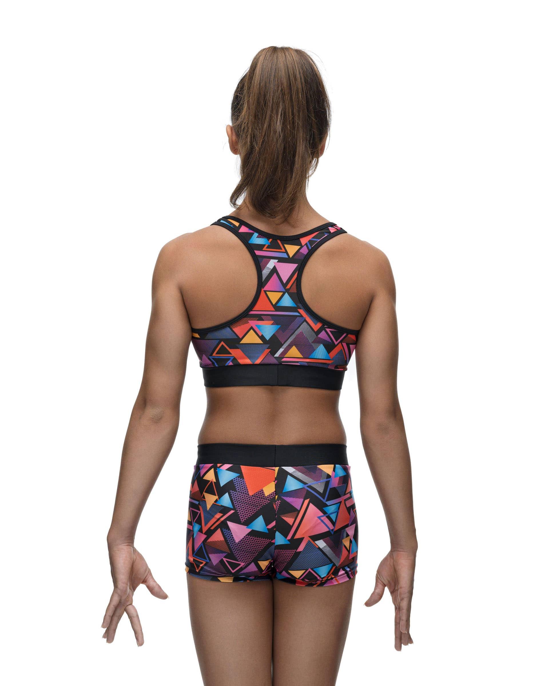 Комплект женский из шорт и топа для спортивной гимнастики GK Sport К201 мультиколор