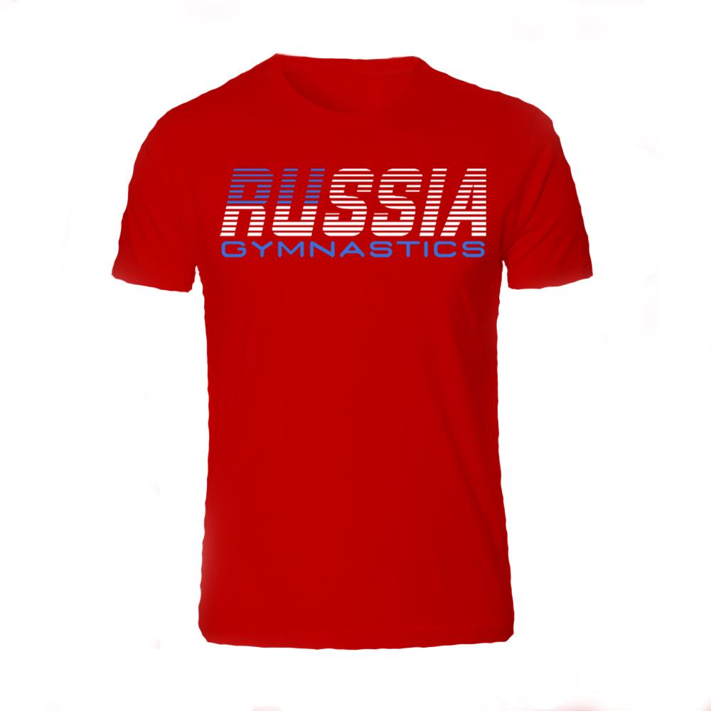 Футболка женская GK Sport RUSSIA GYMNASTICS RED красная